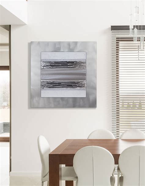 Wall sculptures by ash carl. Echo White Eclipse Sq ii - Silver Wall Art, Contemporary ...