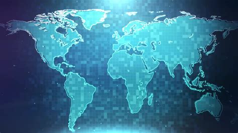 Digital World Map Background Stock Motion Graphics Motion Array