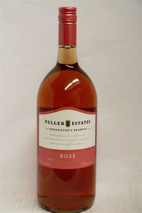 Tastings are regular and the estate has a. 1.5L BOTTLE OF PELLER ESTATES ROSE WINE