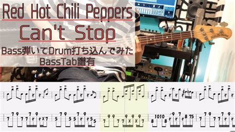 【with Tab】 Red Hot Chili Peppers Cant Stop Bass Cover 弾いてみた ベース カバー │