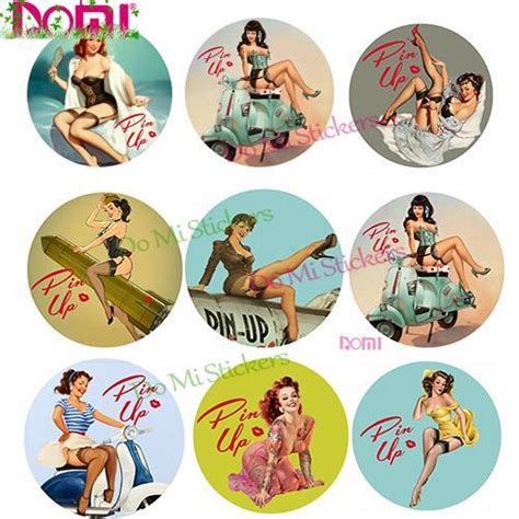 Hot Cartoon Stickers Hot 541 Domi Pin Up Girl Hot Rat Rod Stickers