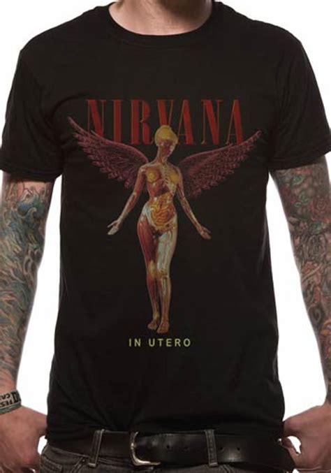 Nirvana In Utero T Shirt Officiel Unisexe Avec Logo Classique Achetez