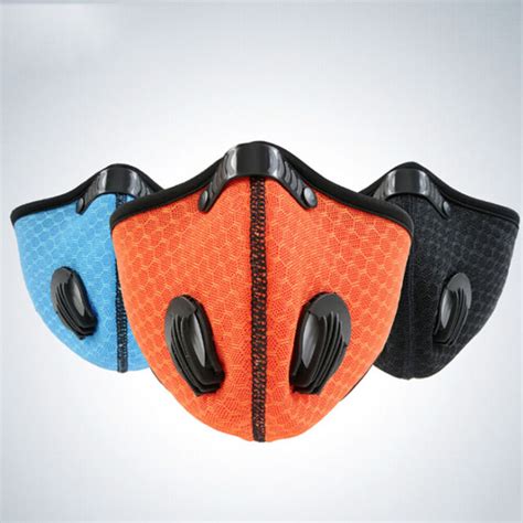 Reusable Outdoor Sports Cycling Face Mask Dust Proof Mouth Cover With Air Valves EBay