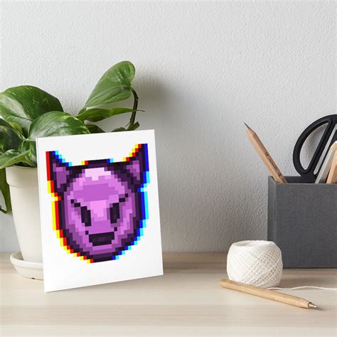 Smiling Devil Face Emoji Pixel Art Art Board Print For Sale By