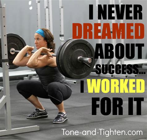 Fitness Motivation Dont Dream About Success Earn It Tone And Tighten