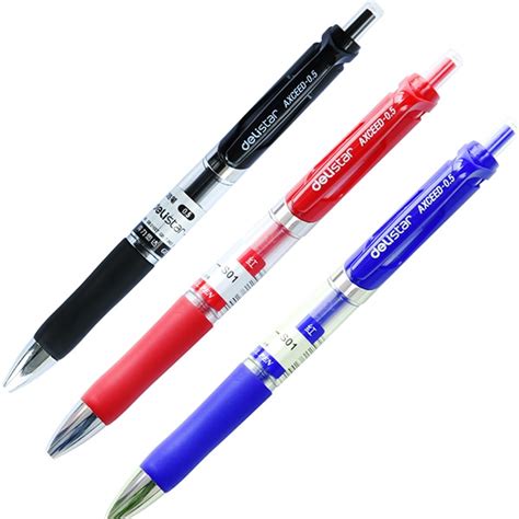 Free Shipping Black Red Blue Gel Pen 3 Colors 05mm Gel Ink Pen Press