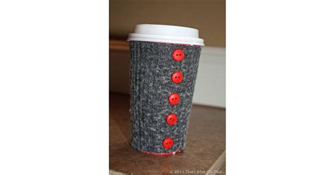 Diy A Coffee Cup Cozy Old Sock Craft Ideas Popsugar