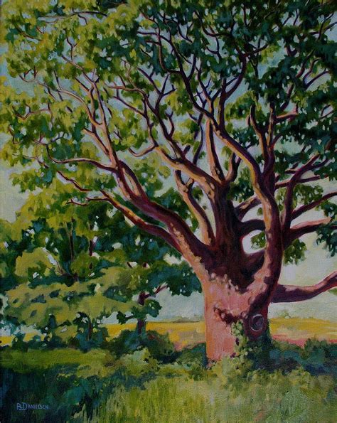 Old Tree Painting By Andrew Danielsen