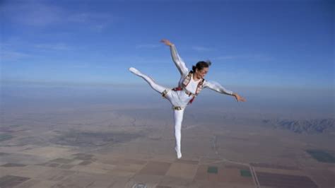 Ws Woman Freestyle Skydiving And Performing Aerial Ballet