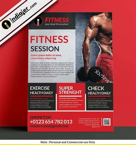A Flyer For A Fitness Session With A Mans Torso