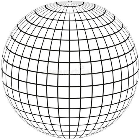 Globe Meridian And Longitude Stock Vector Illustration Of Round Ball