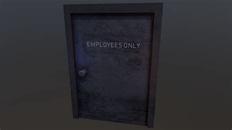 Fnaf 1 Employees Only Door Download Free 3d Model By Glitch5970
