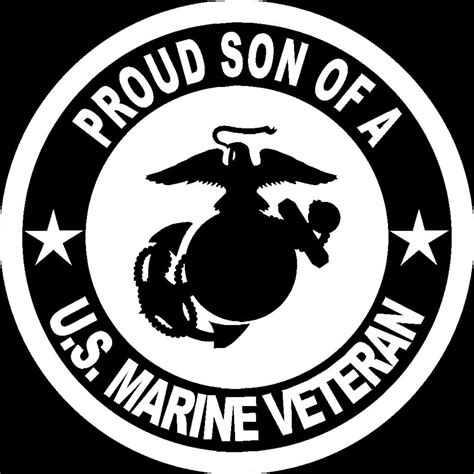 Proud Son Of A Us Marine Corps Veteran Die Cut Vinyl Decal Etsy