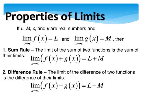 Ppt Definition Of Limit Properties Of Limits Powerpoint Presentation