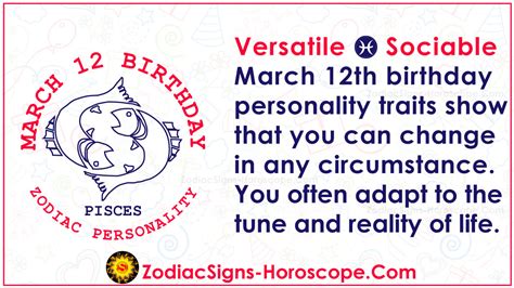 March 12 Zodiac Full Horoscope Birthday Personality Zsh