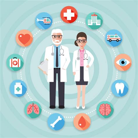 Doctors With Medical Icons 539421 Vector Art At Vecteezy