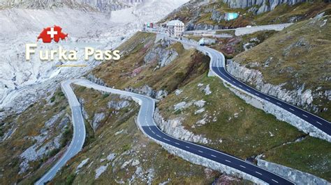 Furka Pass Switzerland James Bond Chase Location 4k Drone Video