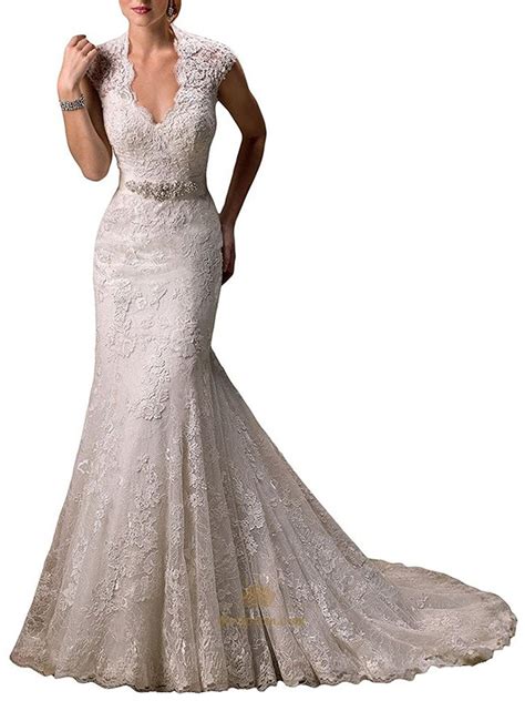 Choose one of the beautiful wedding dresses from ants bridal shop.we're honored to share in your big day and we're passionate about helping you find the right look for your wedding dress. Lace Overlay Cap Sleeve Keyhole Back Mermaid Wedding Dress ...