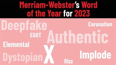 Merriam Websters Words Of The Year 2023 Are Authentic Deepfake X