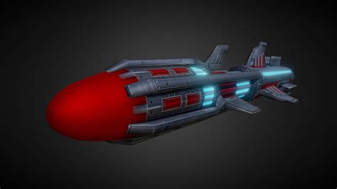 Sci Fi Rocket Missile 06 Heavy 3d Model By Redbird3d Bluebird3d