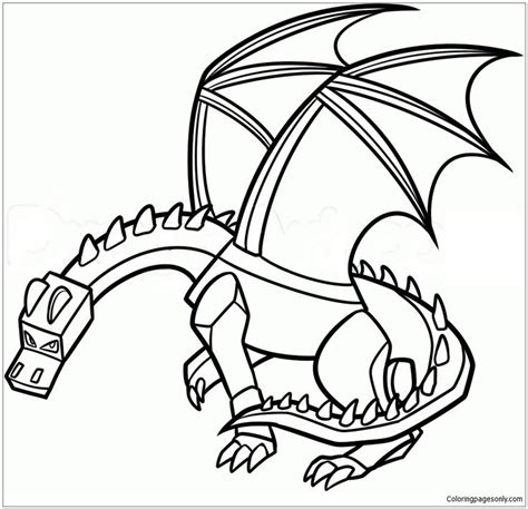 Go search our collection or take a look at our random and recent coloring pages or simply browse our coloring pages collection using our gallery below. Minecraft Dragon Coloring Page | Dragon coloring page ...