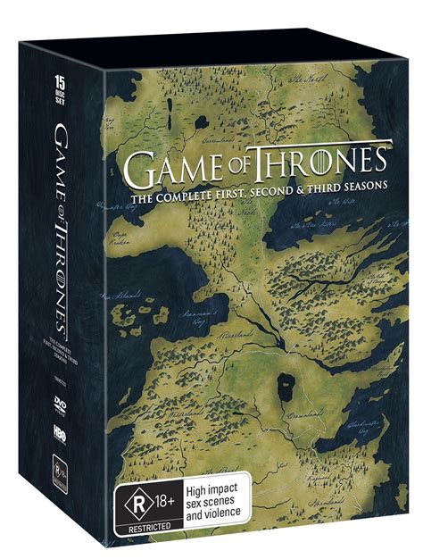 This complete series set includes all 73 episodes of this epic eight season series and is loaded with extra content.includes more than 15 hours of bonus footage. Game of Thrones Season 1-3 Box Set | DVD | Buy Now | at Mighty Ape NZ