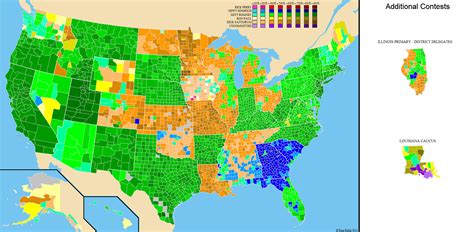 2012 Republican Party Presidential Primaries Gallery Ryne Rohla Maps