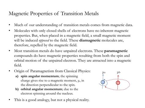 They got their name because english chemist charles bury described a transition series of elements in 1921. PPT - Magnetic Properties of Transition Metals PowerPoint ...
