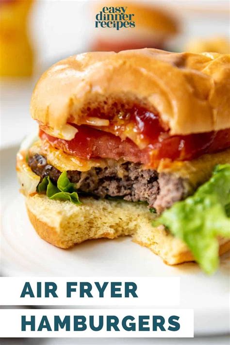 Juicy Air Fryer Hamburgers Recipe Juicy
