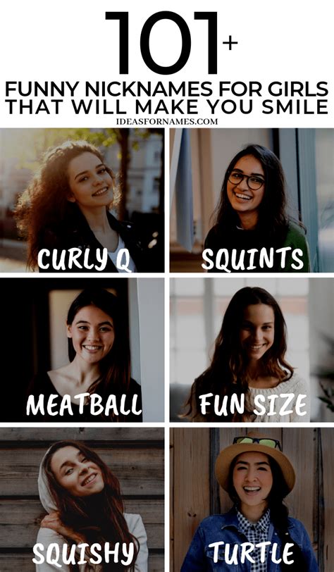 101 Funny Nicknames For Girls That Will Make Her Smile In 2020 Funny Nicknames For Girls
