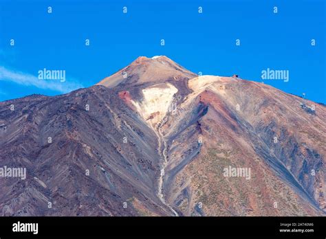 The Top Of Volcano Teide On Canary Island Tenerife Is 3718 Meters High