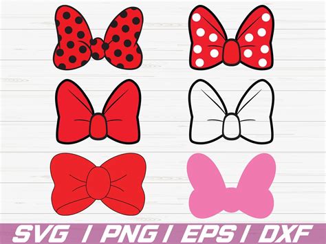 Home Living Wall Decor Layered Minnie Mouse Cute Bow Polkadots Svg