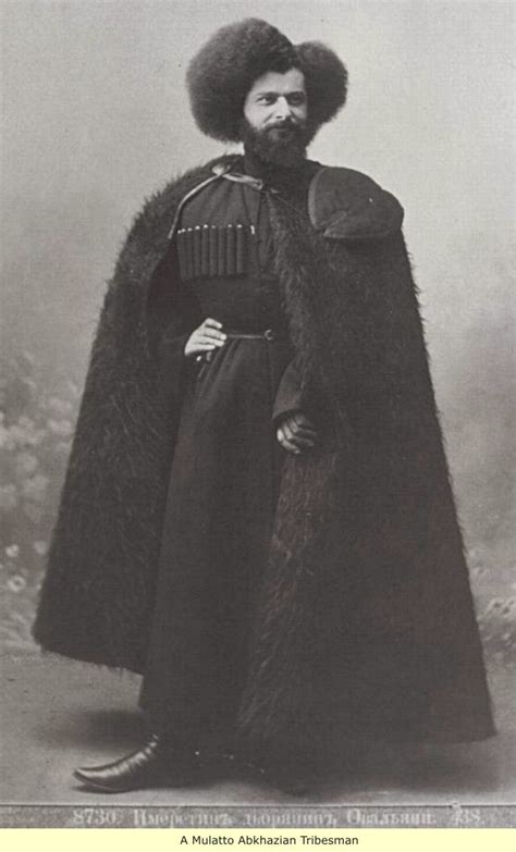 Photo Of Mulatto Abkhazian Tribesman In Southern Russian In Full