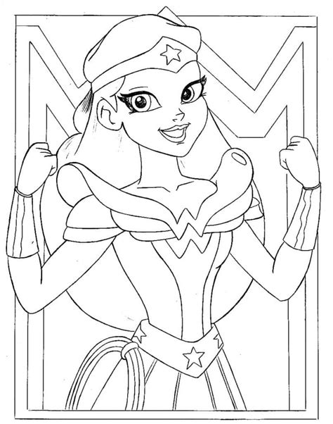 Wonder Woman In Dc Super Hero Girls Coloring Page Download Print Or