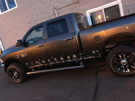 Xtreme Digital Graphix Skulls Link Large Decals On A Dodge Ram Truck