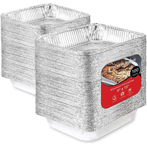 Stock Your Home 9x13 Disposable Aluminum Foil Pans 100 Pack Walmart
