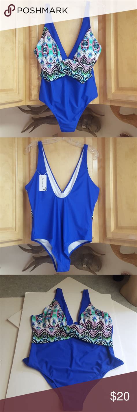 Nwt Sexy Blue Swimsuit Size 18 Blue Swimsuit Swimsuits Plus Size