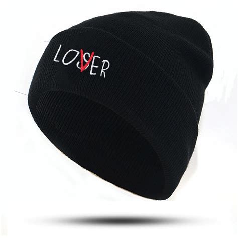 2019 New Beanies Letter Embroidery Lover Loser Knitted Hat Cotton