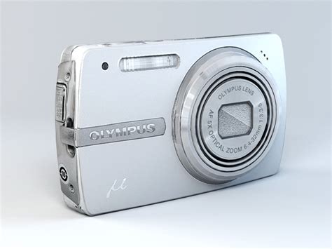 Olympus μ 820 Digital Camera 3d Model 3ds Max Files Free Download Cadnav