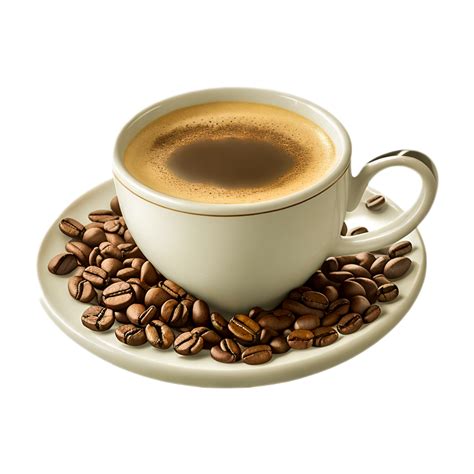 coffee cappuccino espresso latte cafe real coffee beans generative ai 26790780 png