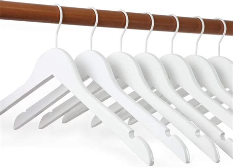 topia hanger non slip notched white hangers 10 pack