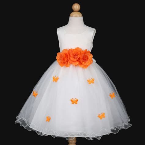 Ivoryorange Holiday Wedding Flower Girl Tulle Dress 6m 12m 18m 22t 3