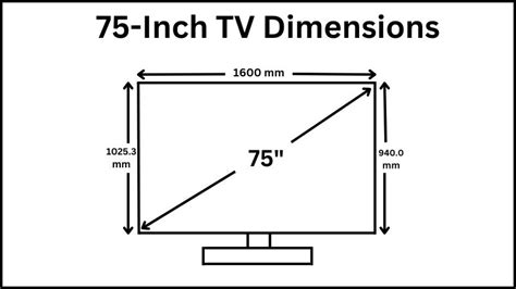 75 Inch Tv Dimensions And Guidelines With Drawings 56 Off