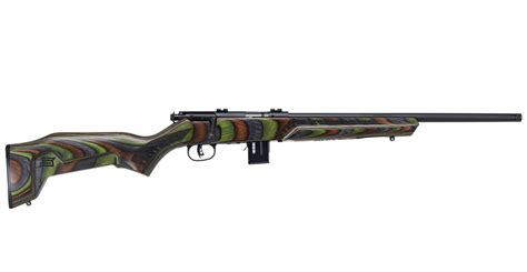 Savage 93r17 Minimalist 17 Hmr Bolt Action Rifle With Green Laminate