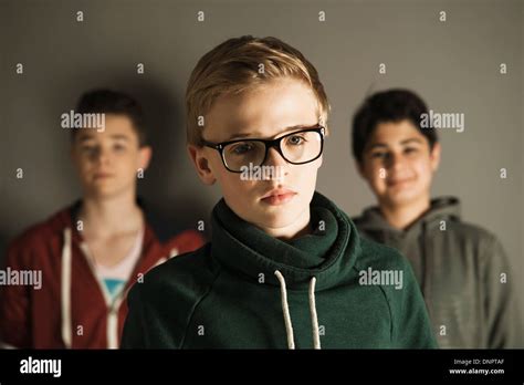 Head And Shoulder Portrait Of Teenage Boys Studio Shot Stock Photo Alamy