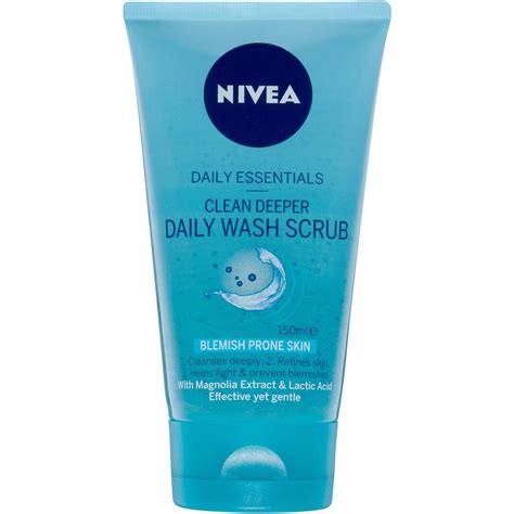 Nivea Clean Deeper Daily Face Wash Scrub Magnolia Extract 150ml