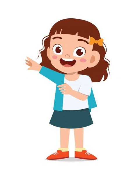 Premium Vector Happy Cute Little Kid Girl Wear A Clothes Kids