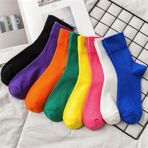 1pair Korean Candy Color Cotton Socks High Quality 2018 New Fashion Colorful Breathable Women