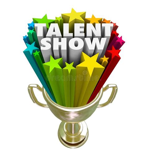 Talent Show Trophy Winner Best Performer Contest Stock Illustration
