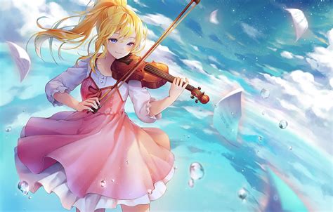 Wallpaper Look Girl Violin Anime Shigatsu Wa Kimi No Uso Images For